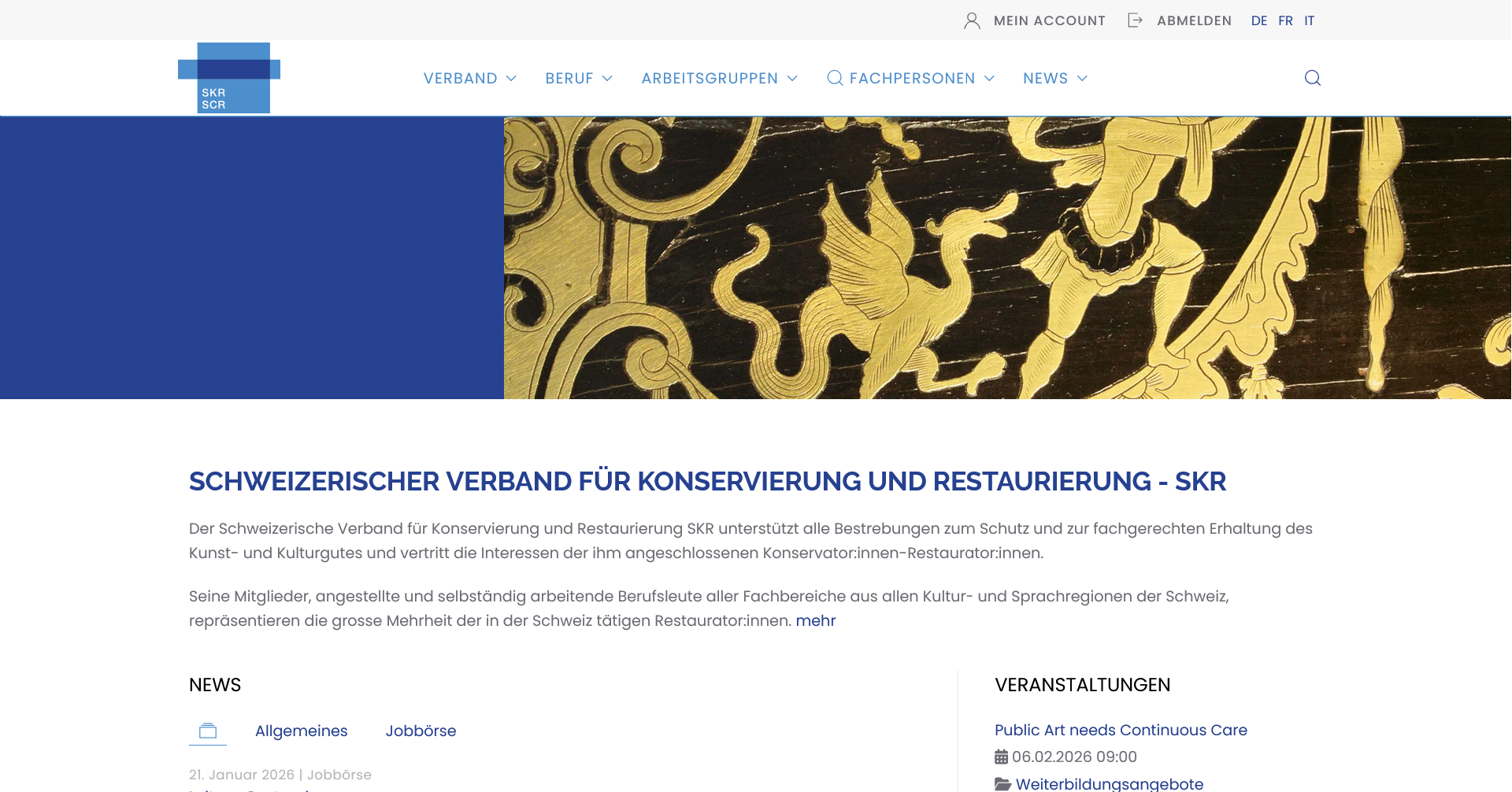 Schweizerischer Verband für Konservierung und Restaurierung - SKR