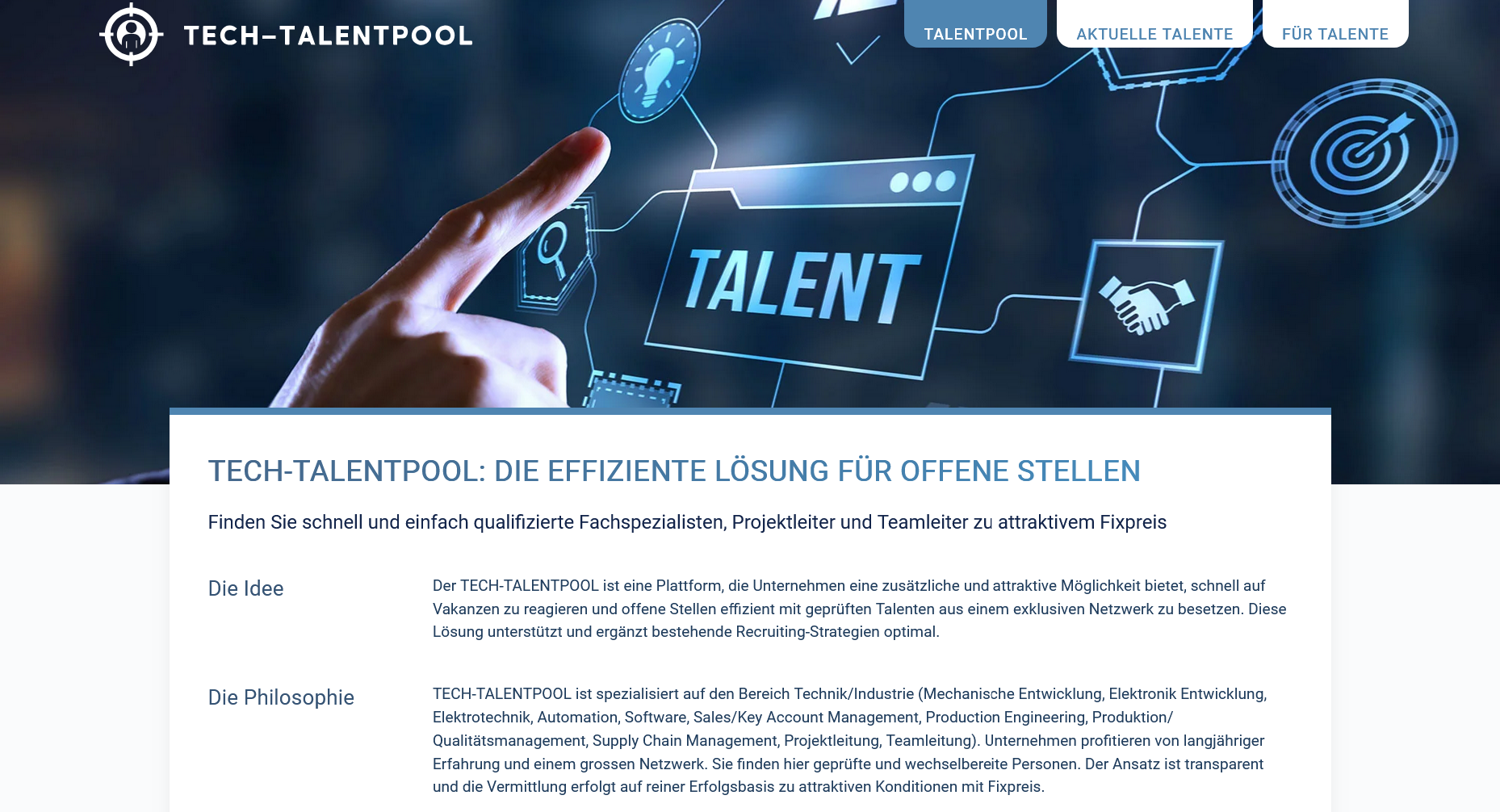 Talentpool - Mitarbeiter finden