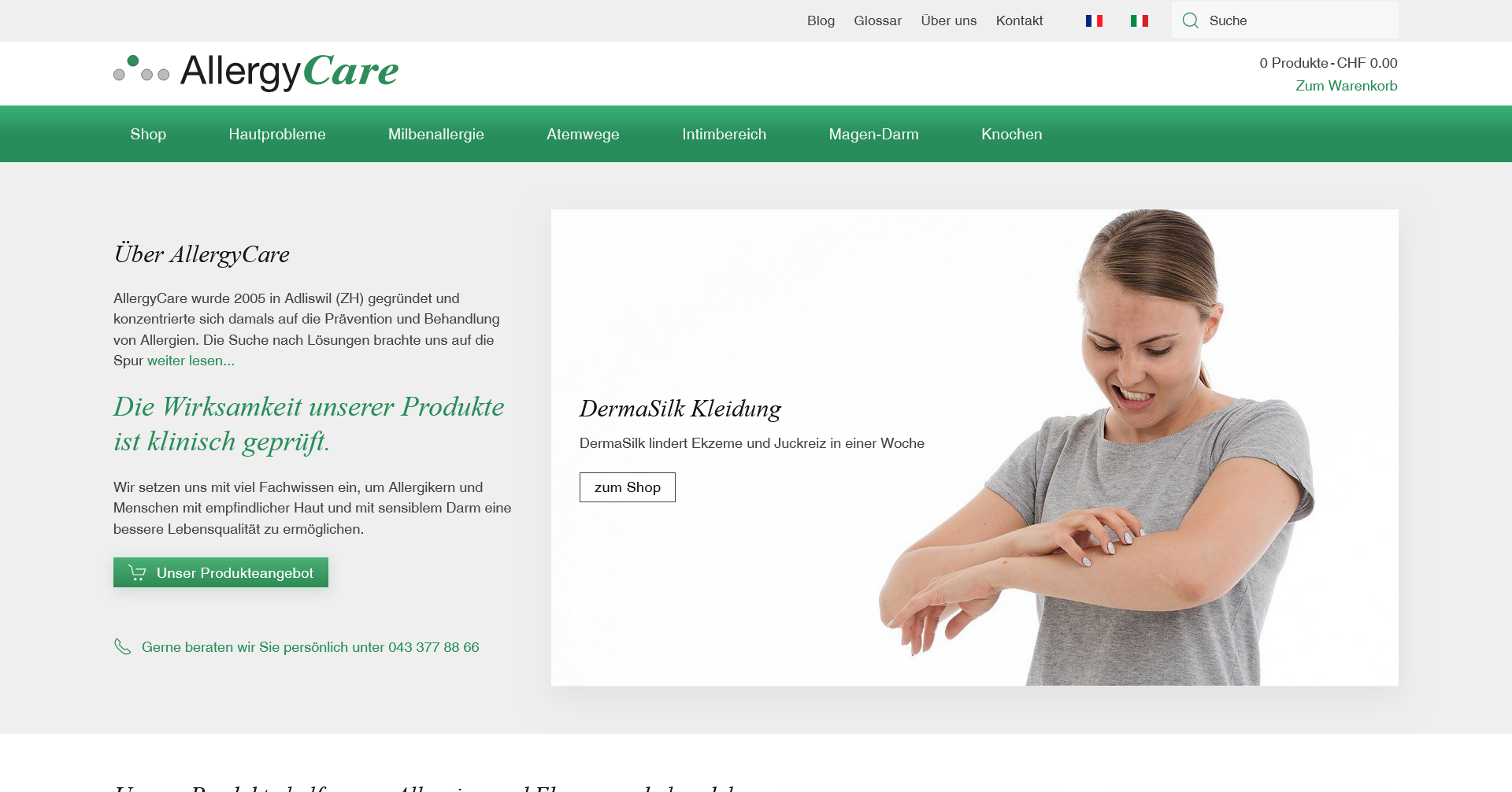 Website für Allergycare