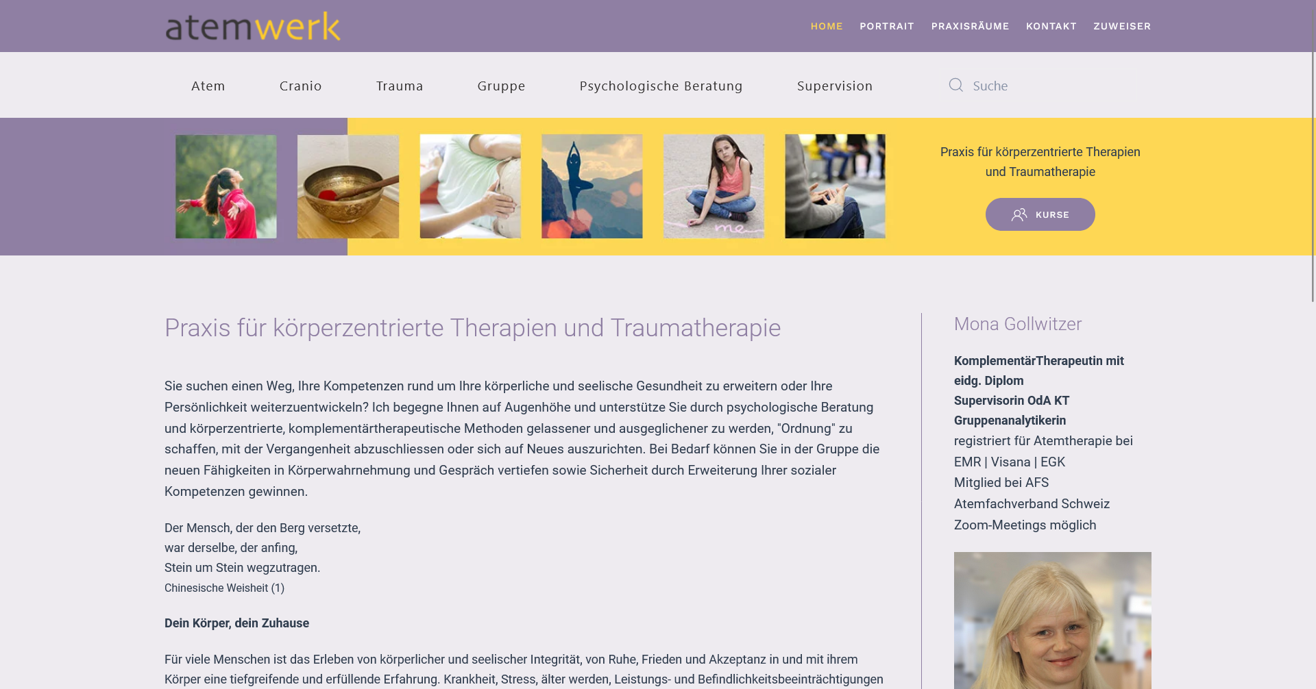 Joomla Website Referenz Gesundheitspraxis