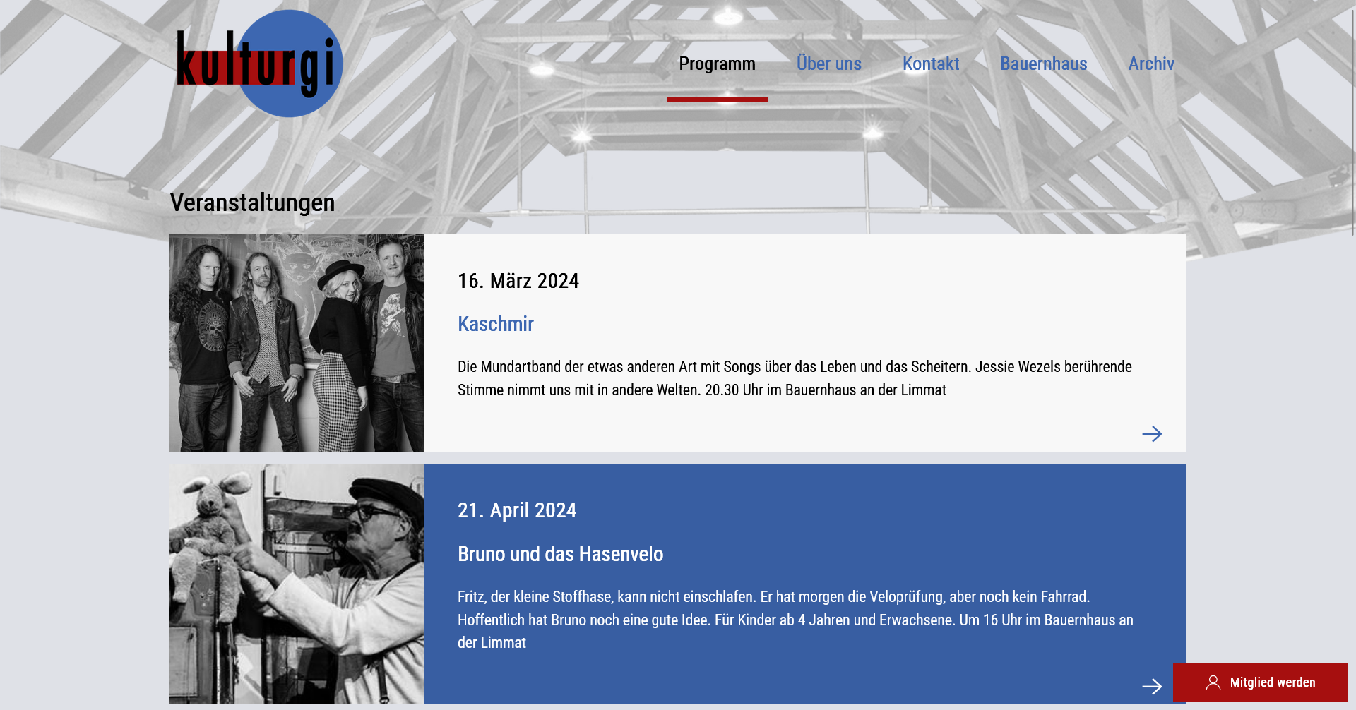 Website für Kulturverein
