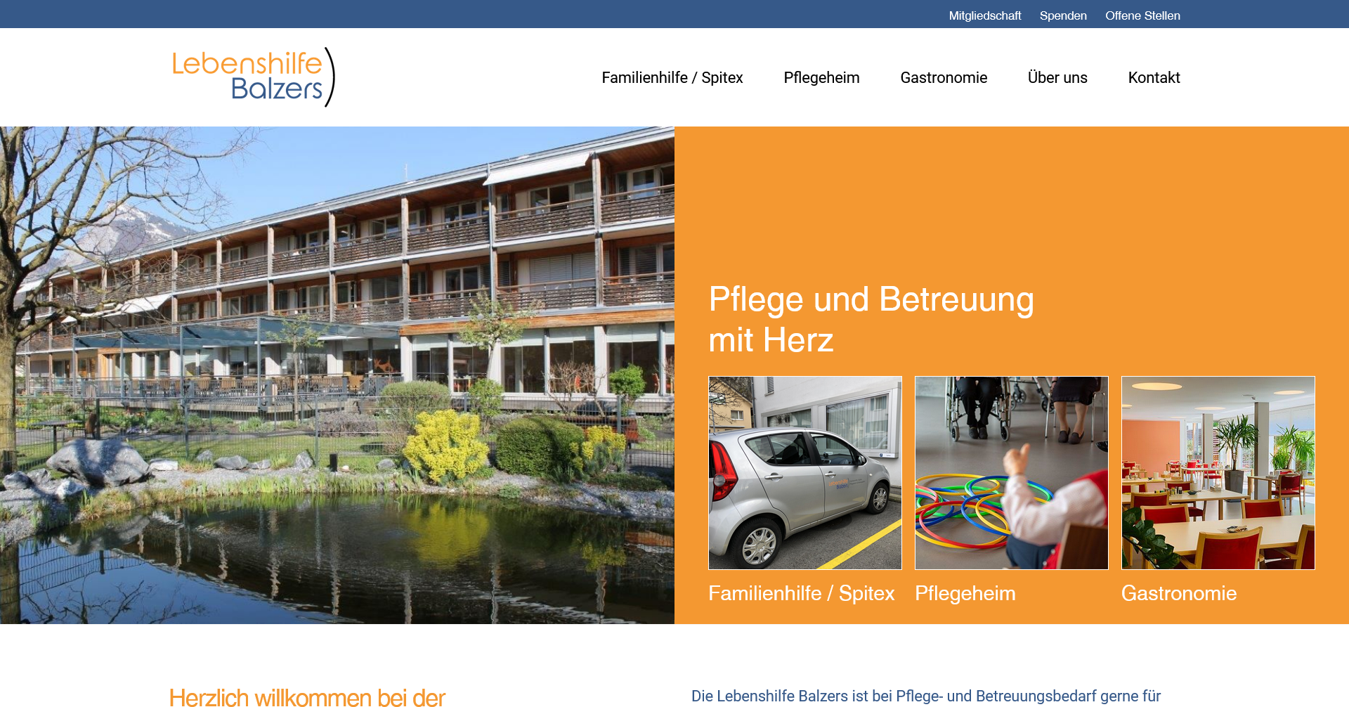 Website für Lebenshilfe Balzers