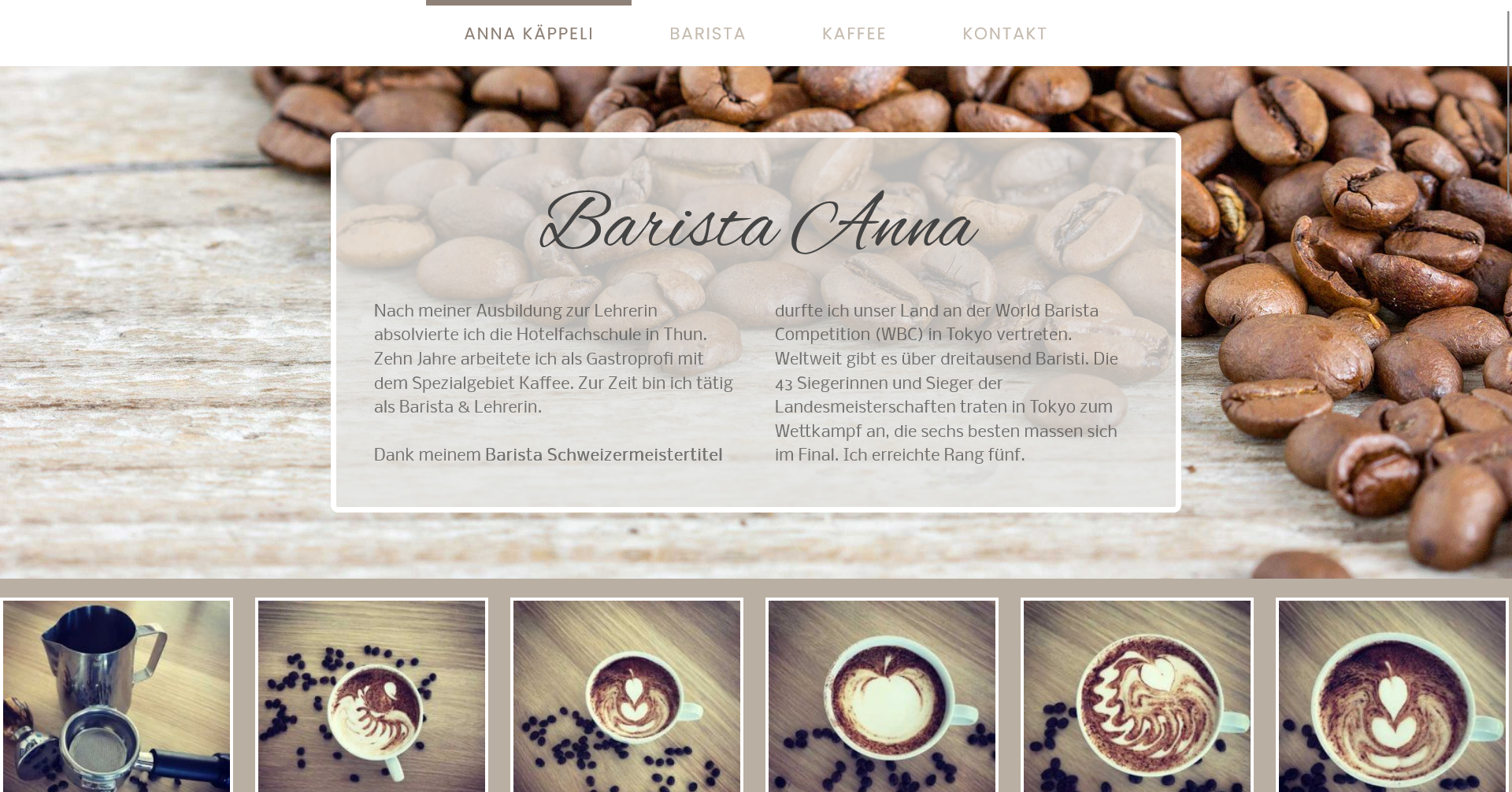 Website für Barista