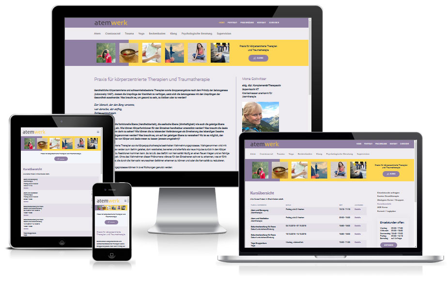 Website für Gesundheitspraxis Atemwerk