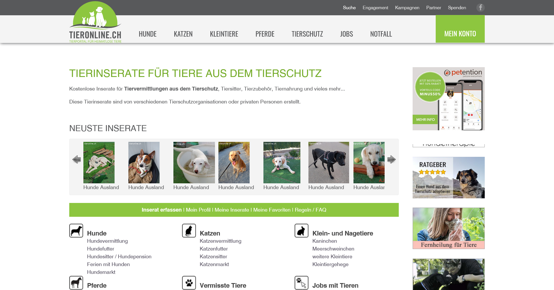 Tierportal Tierschutz