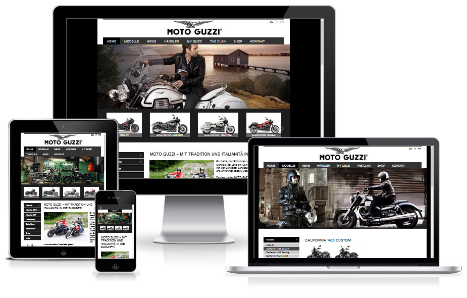 Webdesign Referenz - Moto Guzzi - Gewinner 2014