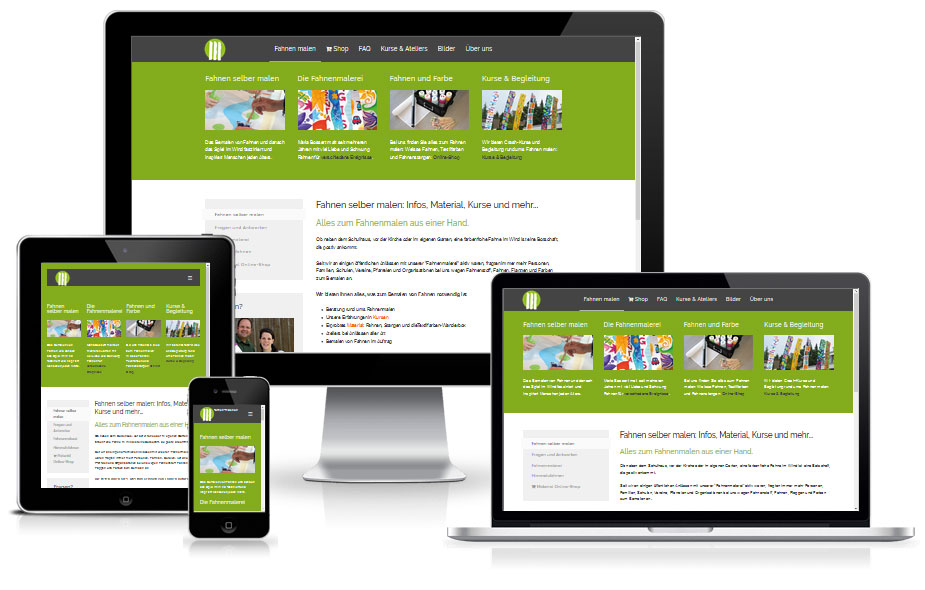 Onlineshop Referenz - Fahnen Malen